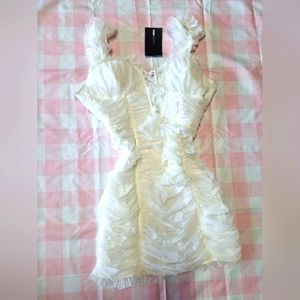 Fashion Nova NWT Ruffled Ruched Dress